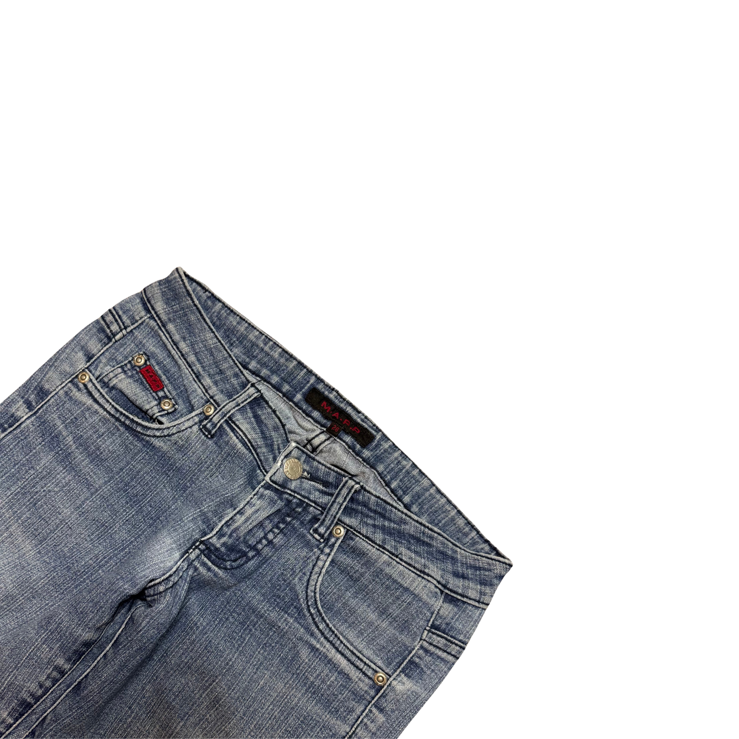 Vintage Denim Crown-Embroidered Bootcut