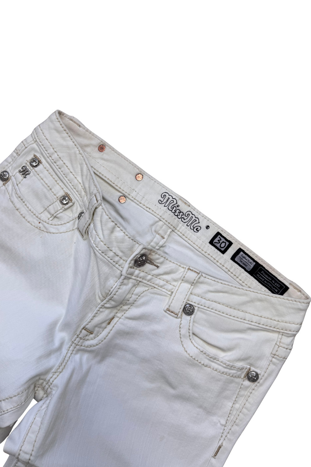 Miss Me Signature Skinny Weiß