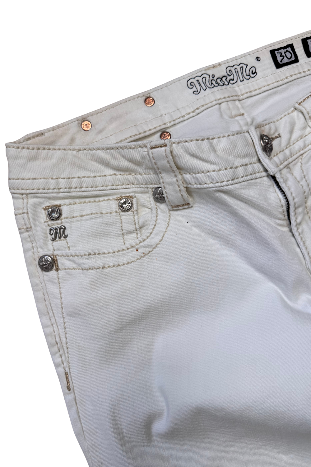 Miss Me Signature Skinny Weiß