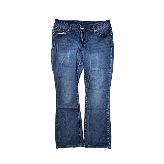 Embroidery Bootcut Jeans