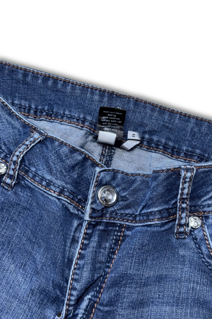 Embroidery Bootcut Jeans