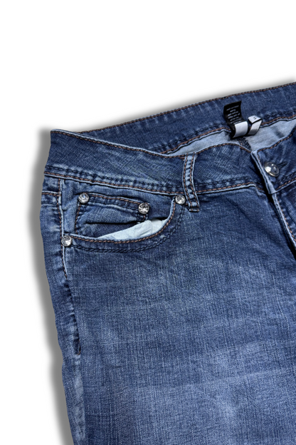 Embroidery Bootcut Jeans
