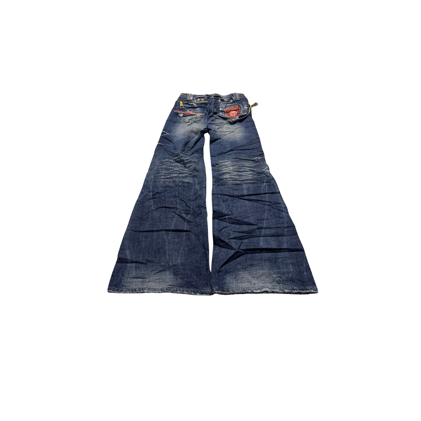 Riobera Flared Jeans totenkopf