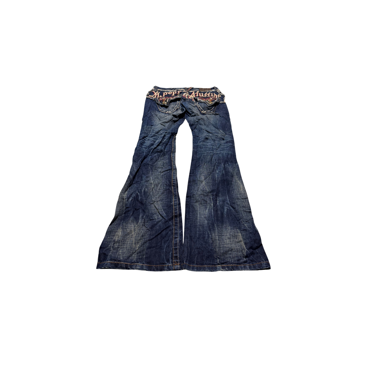 rare Red Pepper embroidery denim