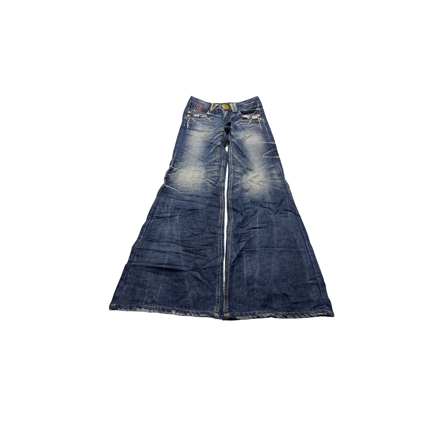 Riobera Flared Jeans totenkopf