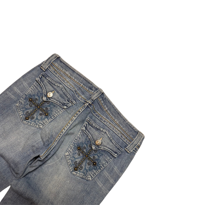 Vintage Denim Kreuze Flared