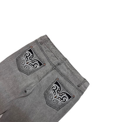 Vintage Denim Flared grau