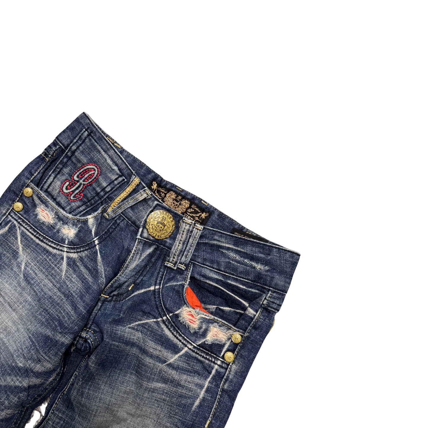 Riobera Flared Jeans totenkopf