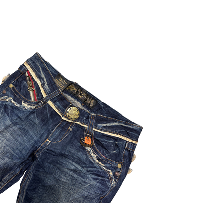 rare Red Pepper embroidery denim