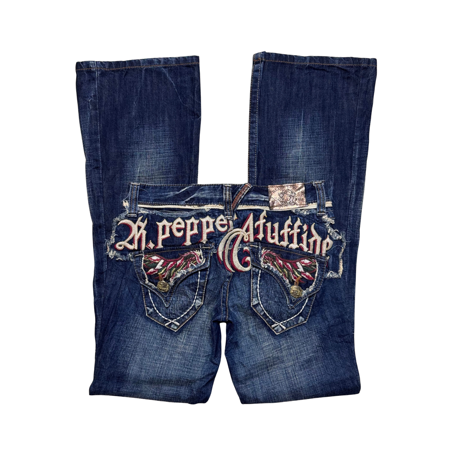 rare Red Pepper embroidery denim