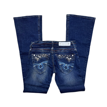 rare Red Pepper embroidery denim