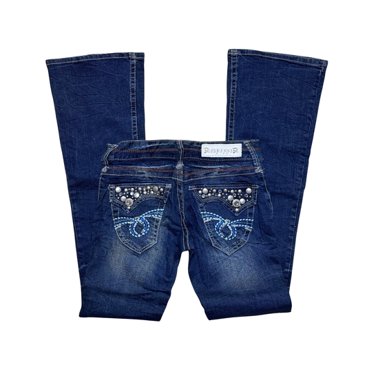 rare Red Pepper embroidery denim