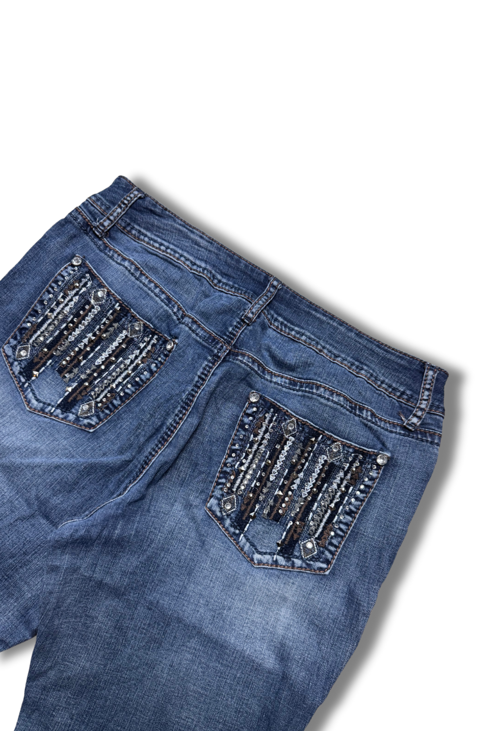 Embroidery Bootcut Jeans