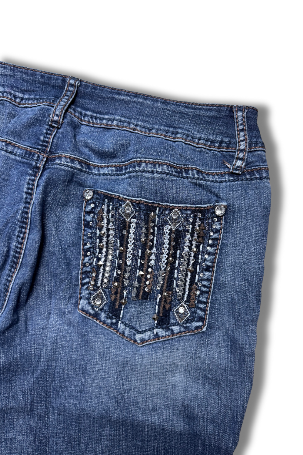 Embroidery Bootcut Jeans