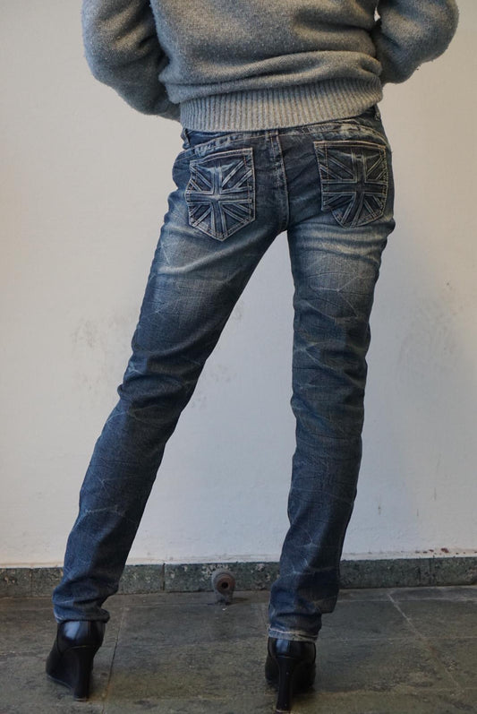 Real Secret UK Flag denim