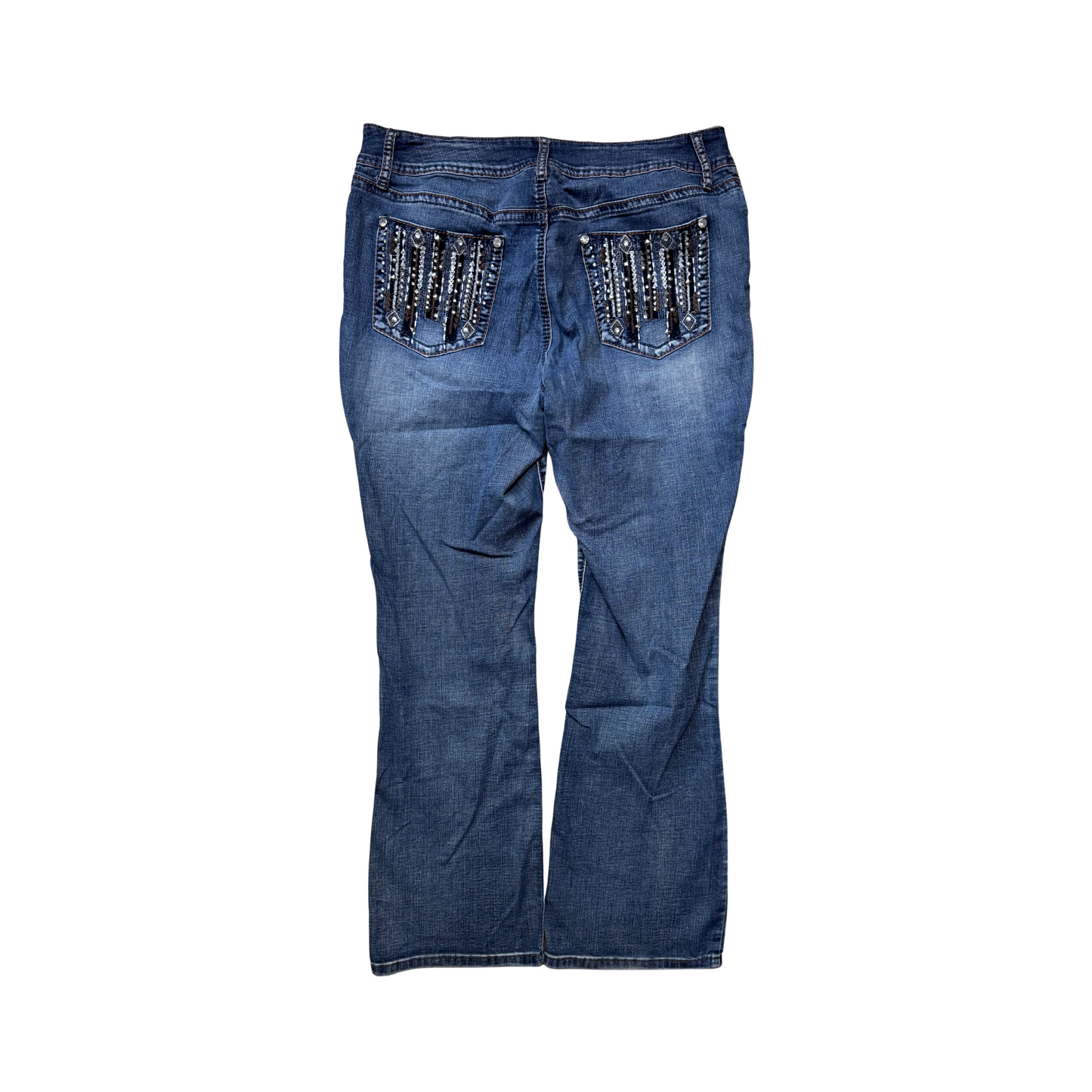 Embroidery Bootcut Jeans