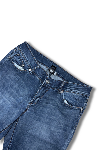 Embroidery Bootcut Jeans