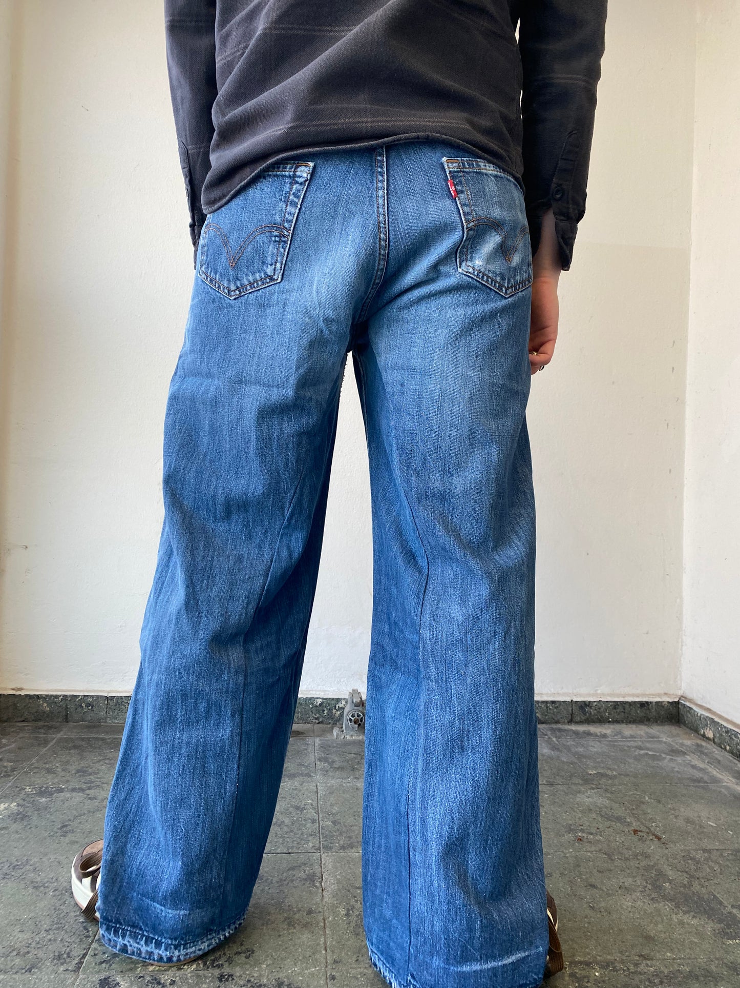 Levis Upcycled Baggy Flared Denim