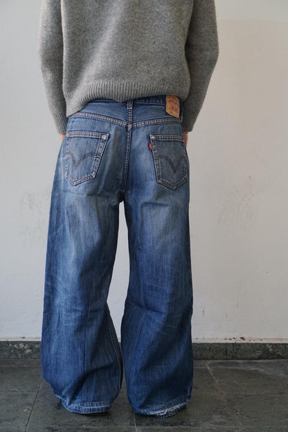 Levis Upcycled Baggy Flared Denim