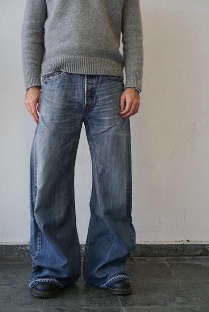 Levis Upcycled Baggy Flared Denim
