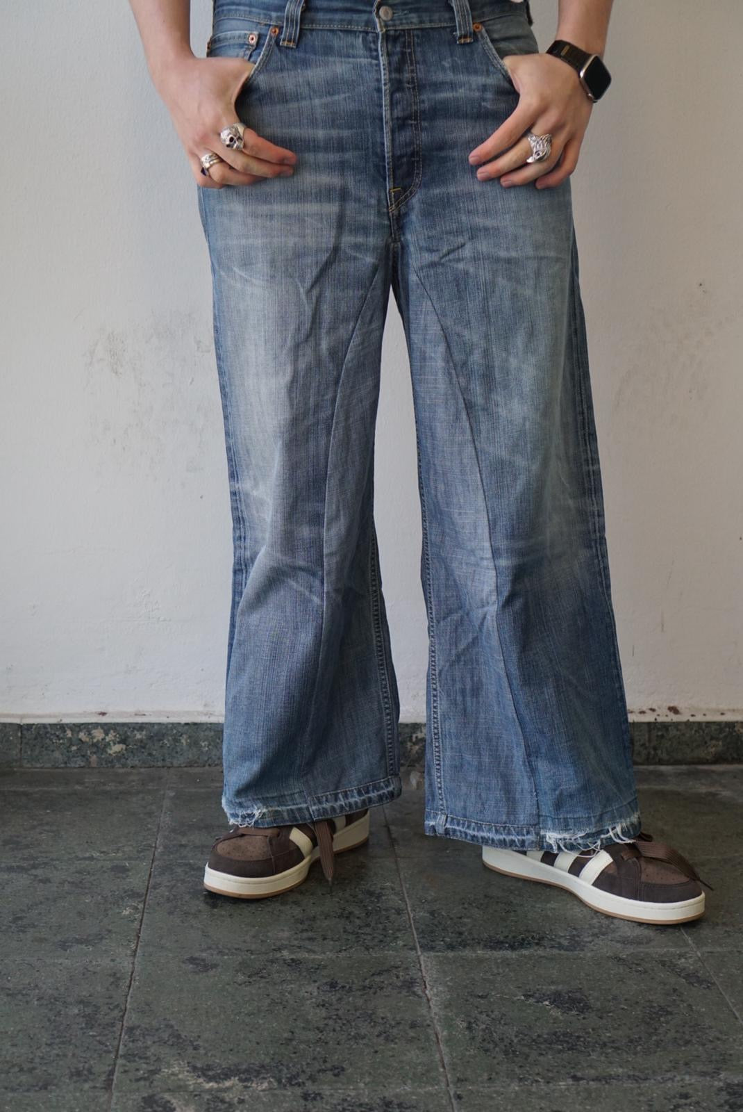 Levis Upcycled Baggy Flared Denim