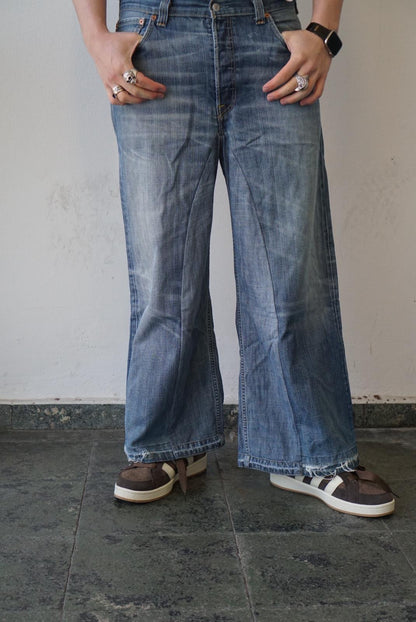 Levis Upcycled Baggy Flared Denim