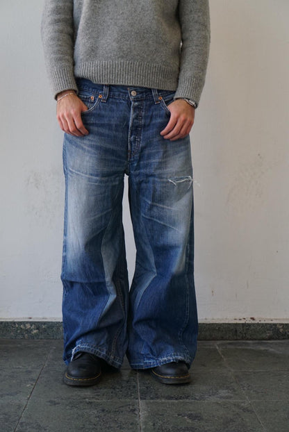Levis Upcycled Baggy Flared Denim